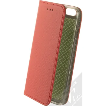 Pouzdro na mobilní telefon 1Mcz Magnet Book flipové pouzdro pro Apple iPhone 6, iPhone 6S červená (red)