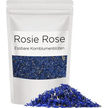 Jedlá dekorace na dort Sugar and Cakes ROSIE ROSE - SUŠENÉ KVĚTY LÍSTKY MODRÉ "BLAU" 20g