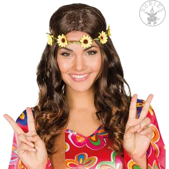 Paruka Rubies USA Dámská paruka hippie hnědá