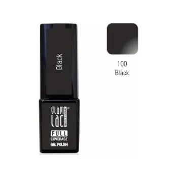Umělé nehty GlamLac Gel lak černý - 100 Black 6 ml