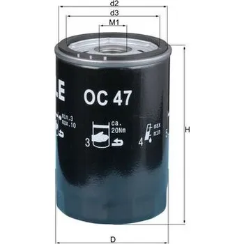 Filtr do auta Olejový filtr MAHLE OC 47 OF