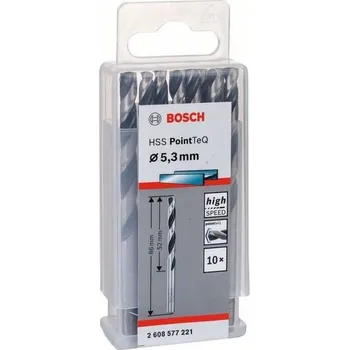 Vrták Vrták do kovu Bosch HSS PointTeQ Twist Speed, pr. 5.3 x 52 / 86 mm, 10ks (2608577221)