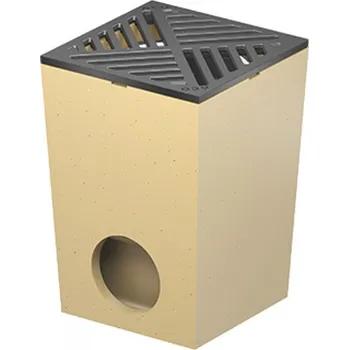 kanalizační vpusť ACO Self dvorní výpusť béžová/černá 36 x 25 x 25 cm