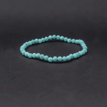 Náramek Milujeme Kameny Amazonit - náramek fazetovaný kulička NFK4 Ø 4 mm 344590