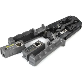 Kleště XtendLan Kleště krimpovací s testerem, LED indikace, ráčna, RJ45, RJ12, RJ11
