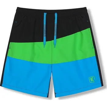 Chlapecké plavky PLAVKY/ KOUPACÍ KRAŤASY E0289 Velikost: 146, Barva: Černá/ zeleno/ modrá