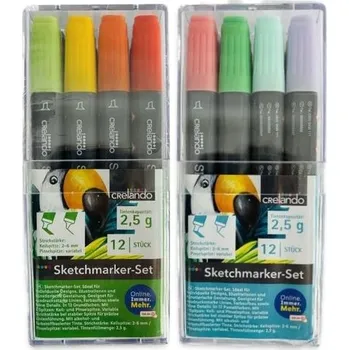 Ostatní Sada oboustranných fixů 12 set Set: 12 pastel - modrá sada