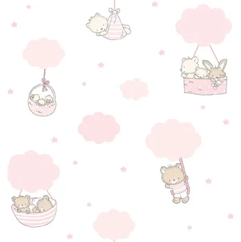 Tapeta ICH Wallcoverings Papírová dětská tapeta se zvířátky na obláčcích 452-2, Pippo, ICH Wallcoverings, velikost 0,53 x 10,05 m