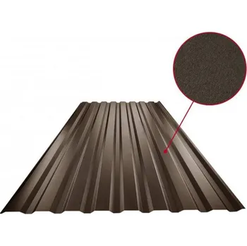 Plech Plech trapézový tmavě hnědý RAL 8028, TR18B - stěnový 0,50mm matný