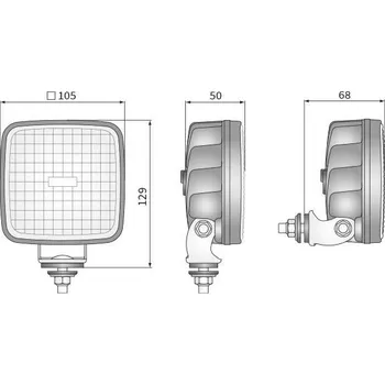 Auto-moto Světlomet pracovní LED 12/24V 105X105 1600LM