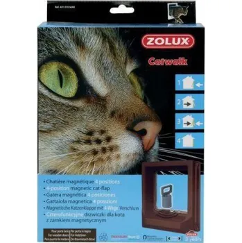 Interiérové dveře Dveře Zolux Cat pro dřevěné dveře s magnetickým zavíráním - hnědé