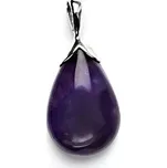 Stříbrný přívěsek přírodní kámen ametyst 4,36 g (Stříbrný přívěsek s ametystem)