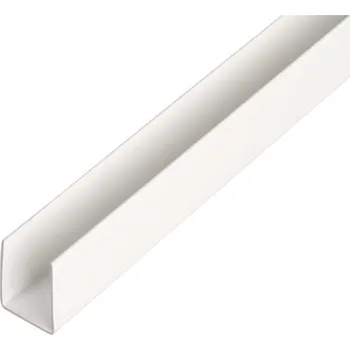 Stavební profil ALBERTS Profil U PVC, 21 x 20 x 1,0 mm / 2 m, bílý