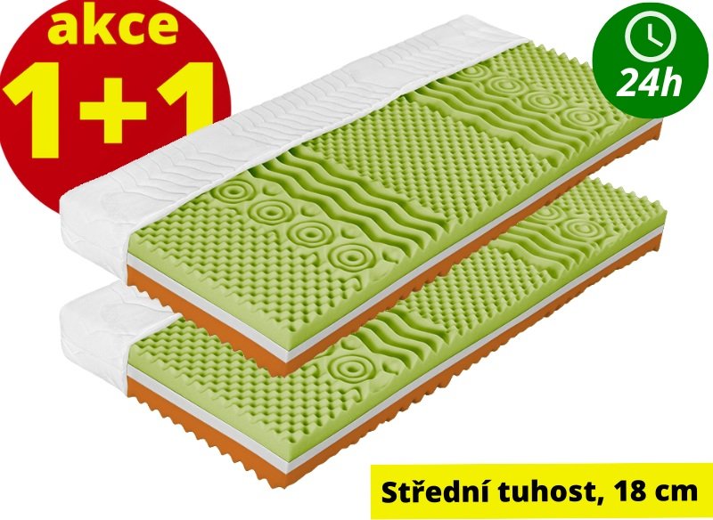 Matrace za hubičku.cz Favorit 18 90 x 200 česká sendvičová matrace, střední tuhost