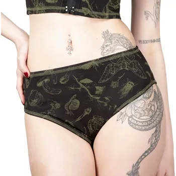 Kalhotky kalhotky dámské KILLSTAR - Forest Lush - Black - 3XL