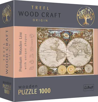 Puzzle Trefl Wood Craft Origin Antická mapa světa 1000 dílků