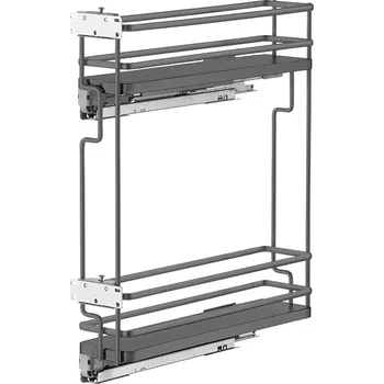 Nábytkové kování VIBO Galaxy, boční koš, 150mm, antracit, levá (VIBO Galaxy, boční koš, 150mm, antracit, levá)