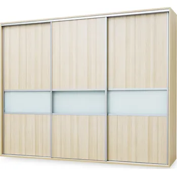 Ložnice Nábytek Mikulík Skříň FLEXI 3 - 3x dveře dělené sklem MATELUX ROZMĚR: (š/v/h) 300 x 240 x 65 cm