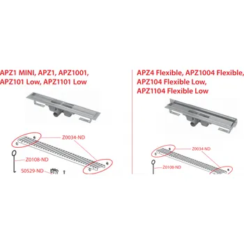 ALCAPLAST ND ALCAPLAST Sifon pro podlahový žlab nízký boční ALC-SPZ03-ND