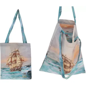 Carmani® Carmani - Látková taška přes rameno, Lodě dekor č. 1 - 39x44cm