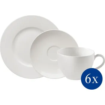 jídelní souprava Villeroy & Boch Porcelánový kávový servis Basic White Vivo, 18 ks 19-5277-7126