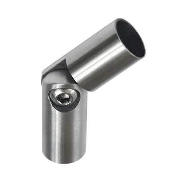 Spoj s kloubem, ø 14 mm (0-100°), broušená nerez AISI 304