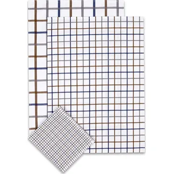 Utěrka Sleep-well Utěrky žakárové extra savé 50x70cm 3ks - mix káro modré