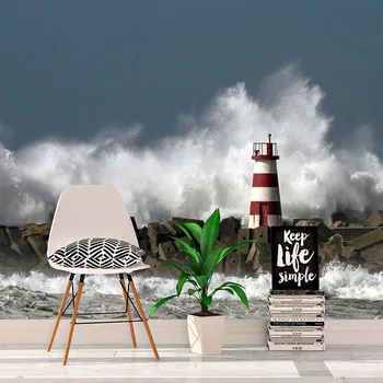 Tapeta Sablio Tapeta Maják ve vlnách - 125x75 cm