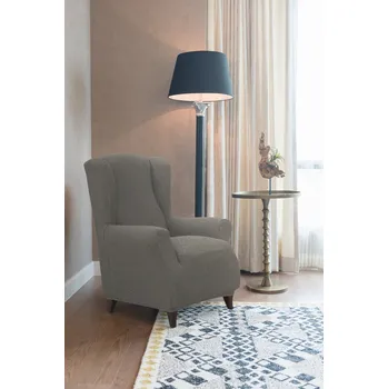 Napínací potah DekorTextil Potah na křeslo typ ušák multielastický Denia - světle šedý