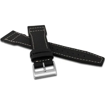 Zúžený černý řemínek LAVVU CUT z luxusní kůže Top Grain LSEAB Šířka řemínku: 20mm