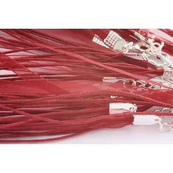 Korálek Šňůrka na krk s šifonem č. 38