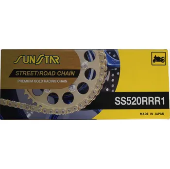 Řetězová sada pro motocykl SUNSTAR hnací řetěz 520RRR1-118G (520ZVMX2GG) do 1000 ccm (XW RING) barva zlatá (520RRR1118G) - nahrazuje SS520RTG1-118G - MADE IN JAPAN - (SUNSTAR hnací řetěz 520RRR1-118G (520ZVMX2GG) do 1000 ccm (XW RING) barva zlatá (520RRR1118G) - nahrazuje)