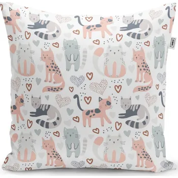 Polštář Sablio Polštář Malované kočičky - 40x40 cm