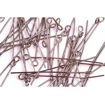 Korálek Ketlovací jehla 20mm rodium