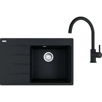 Granitový dřez Franke Sety - Kuchyňský set G271O, fragranitový dřez CNG 611-78 TL/7 a baterie FC 6018.071, onyx 114.0700.775