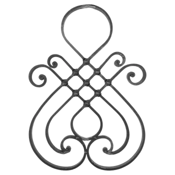 Zábradlí VÝPRODEJ: Kovářský ornament H 575 x L 400 mm, 16 x 8 mm