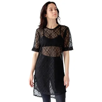 Dámská tunika Goldbee Krajkový přehoz černý