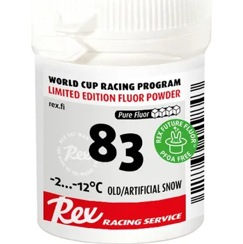 Lyžařský vosk REX 83 Future Fluor Powder, -2°C až -12°C, starý / smíšený / umělý sníh, 30g