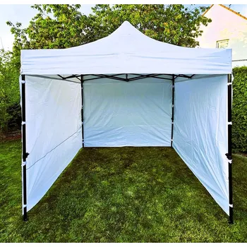 Zahradní stan Nůžkový stan HEXAGON STEEL 3x3 (m) + 4 boky - 5 barev - Bílá