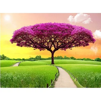 Diamantové malování Diamantové malování - Nachový strom - č. 122 40 x 30 cm (čtvercový)