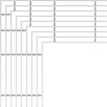 Odvodňovací žlab ALCAPLAST Rošt pro drenážní žlab rohový 100 mm, nerez ALC-ADZ-R324R