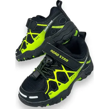 Chlapecké tenisky Road Star Chlapecké černé tenisky na suchý zip 04 Barva: Černá, Velikost: 28