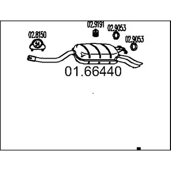 Tlumič výfuku Zadní tlumič výfuku MTS 01.66440