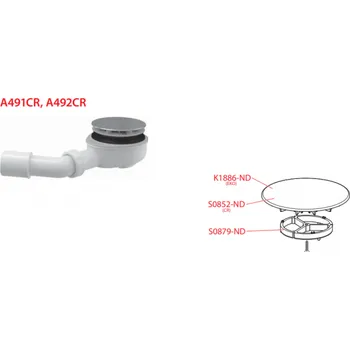 ALCAPLAST ND ALCAPLAST Těsnění sifonu 90 LOW ALC-S0855-ND