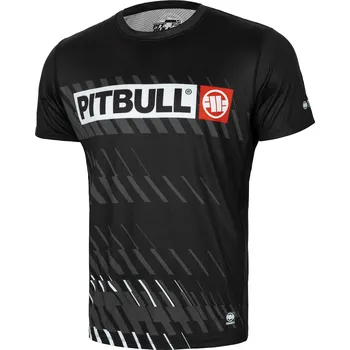 Pánské oblečení PitBull West Coast - pánský rashguard Performance Mesh STREET DOG černý 2XL