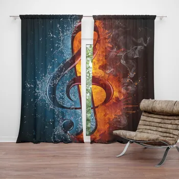 Závěs Sablio Závěs Ohnivý klíč: 2ks 140x250cm