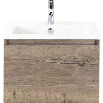 Koupelnový nábytek Koupelnový nábytkový set Sanox Frozen barva čela tabacco ŠxVxH 61 x 42 x 46 cm s keramickým umyvadlem