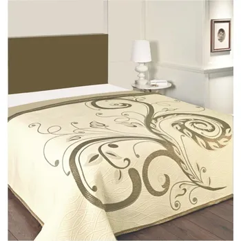 Přehoz na lůžko DekorTextil Přehoz DOMINIC - hnědozlatý ROZMĚR: (š/d) 140 x 220 cm smetanová