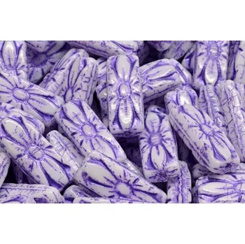 Korálek Obdélníkové květinové korálky 3621 (20x8 mm)