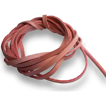 Náhrdelník Šperky4U Řezaná kožená šňůrka světle růžová, tl. 2 mm, délka 100 cm - LR9000-19